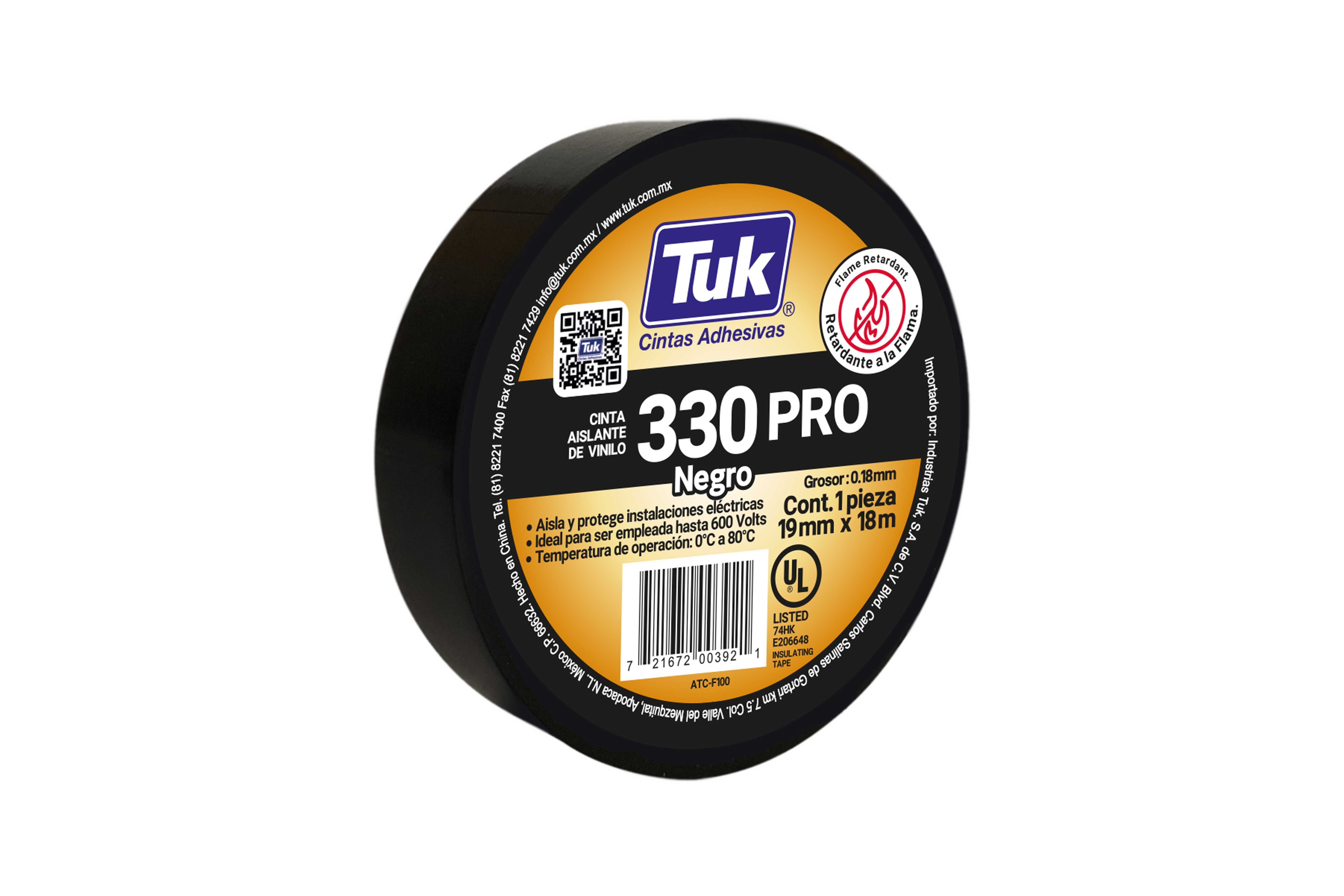 330 PRO - Cinta de vinilo para aislamiento de uso industrial