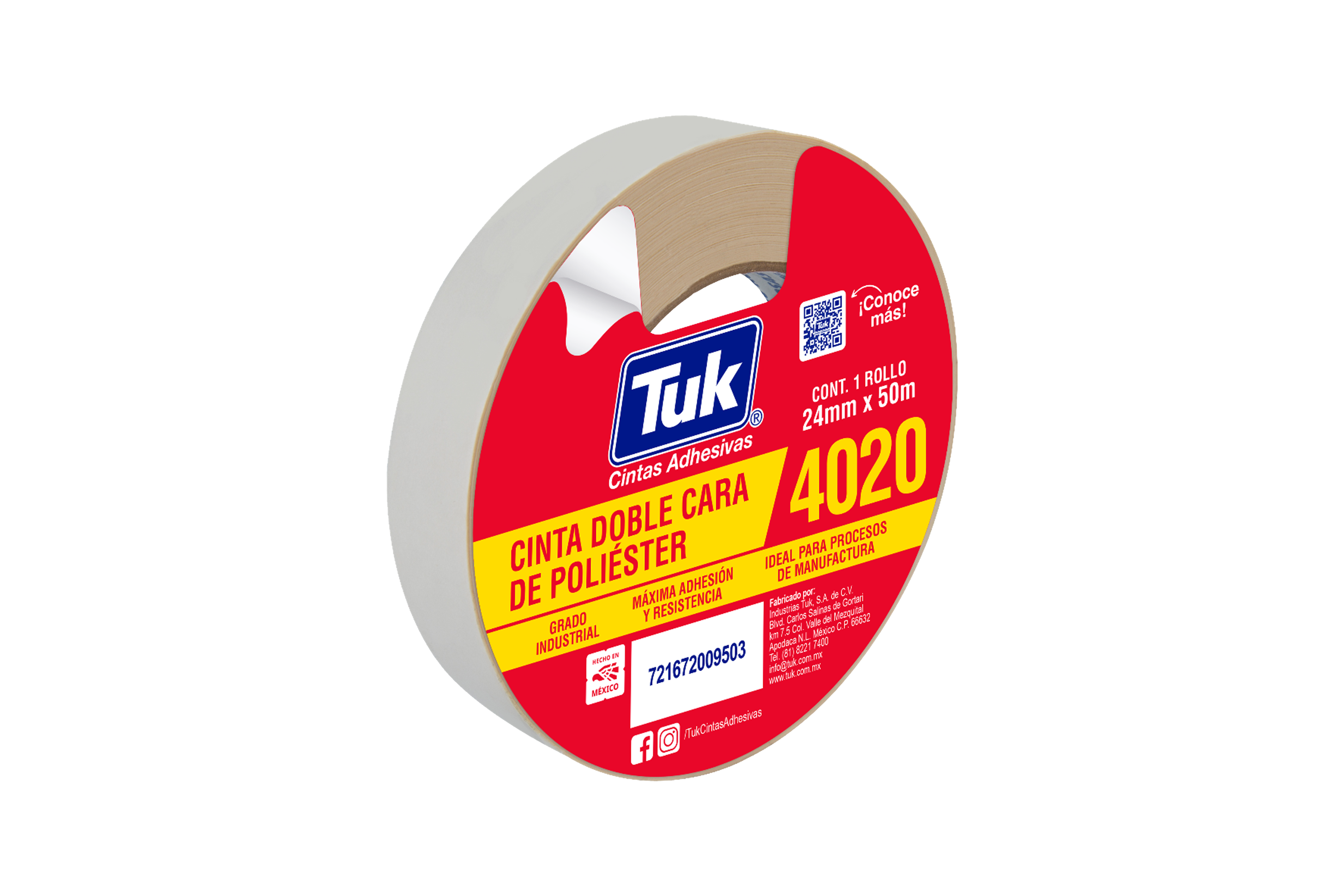 4020 - Cinta Doble Cara de Poliéster de Uso General