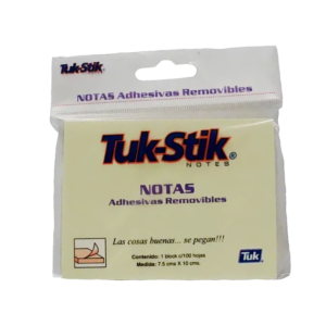 Tuk-Stik - Notas Adhesivas Removibles de Color Amarillo