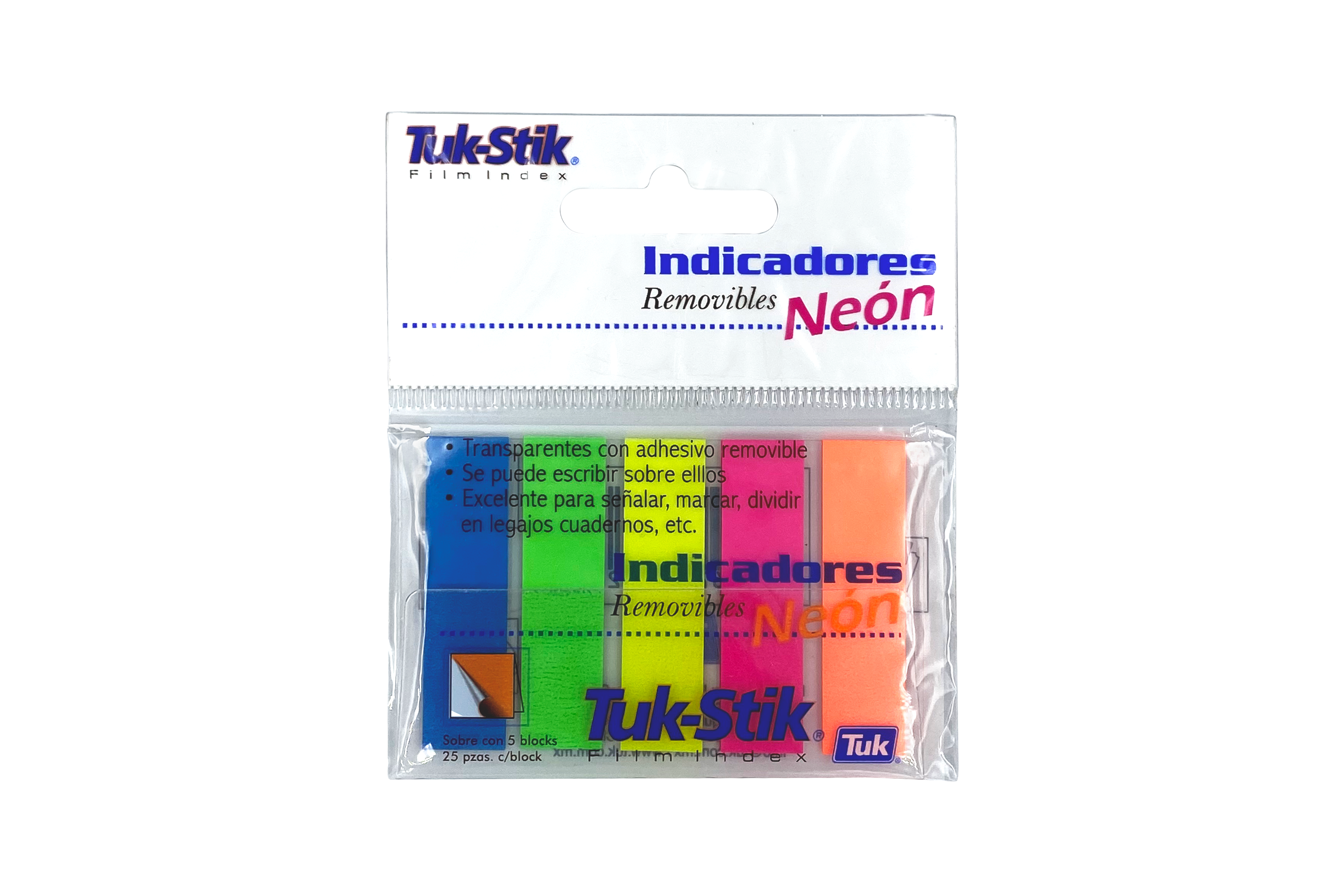 Tuk-Stik Indicadores - Indicadores Adhesivos Removibles Neón