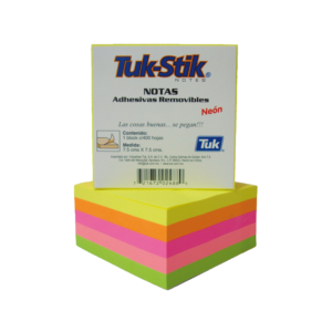 Tuk-Stik Neón - Notas Adhesivas Removibles de Colores Neón
