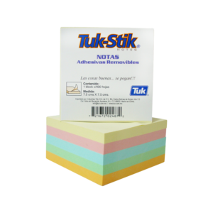 Tuk-Stik Pastel - Notas Adhesivas Removibles de Colores Pasteles